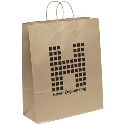 Eco Stephanie Kraft-Brown Shopper Bag (Flexo Ink)-1