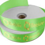 Custom 1 1/2" Badge Satin Ribbon - 100yd Roll - Foil Print - 9