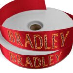 Custom 1 1/2" Badge Satin Ribbon - 50yd Roll - Sparkle