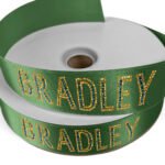 Custom 1 1/2" Badge Satin Ribbon - 50yd Roll - Sparkle - 8
