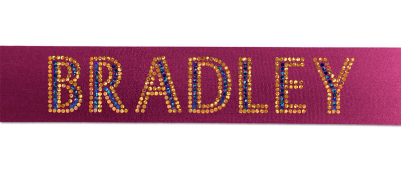 Custom 1 1/2" Bridal Satin Ribbon - 100yd Roll - Sparkle