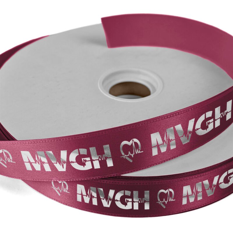 Custom 1" Badge Satin Ribbon - 100yrd Roll - Foil Print - 6