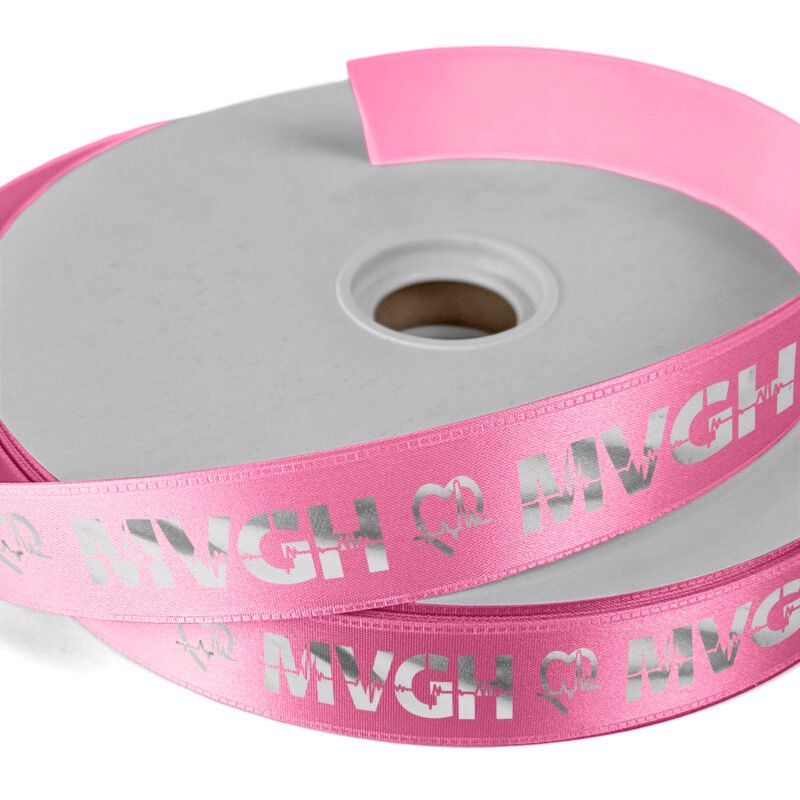 Custom 1" Badge Satin Ribbon - 100yrd Roll - Foil Print