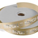 Custom 1" Badge Satin Ribbon - 100yrd Roll - Foil Print - 9