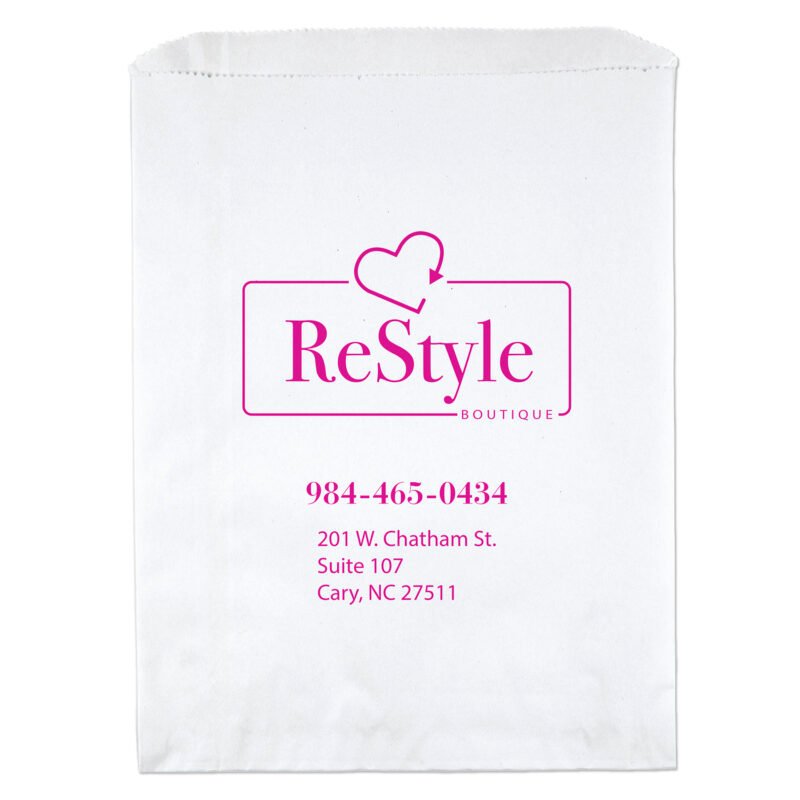Custom 10W x 13H Merchandise Bag - Flexo Ink Print
