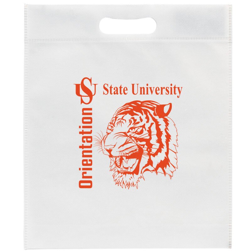 Custom 13W x 15H x 3 - Non-Woven Die Cut Bag - Screen Print - 5