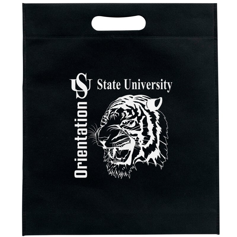 Custom 13W x 15H x 3 - Non-Woven Die Cut Bag - Screen Print