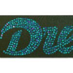 Custom 2" Badge Satin Ribbon - 50yd Roll - Sparkle - 8