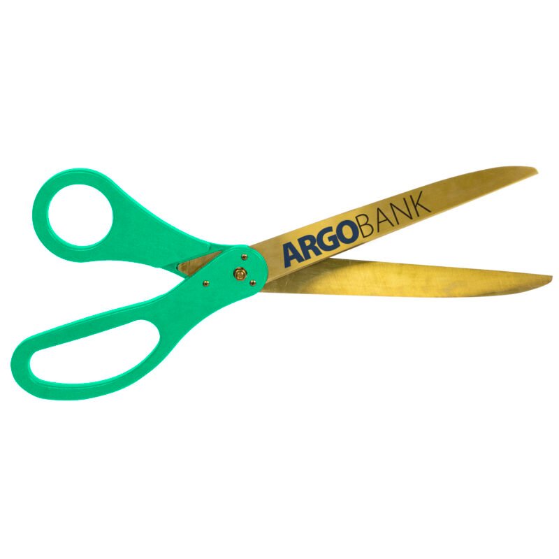 Custom 30" Large Scissors - Gold Blades - Direct Print - 3