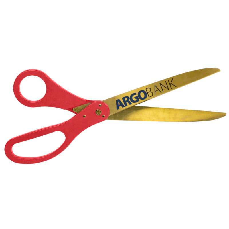 Custom 30" Large Scissors - Gold Blades - Direct Print - 8