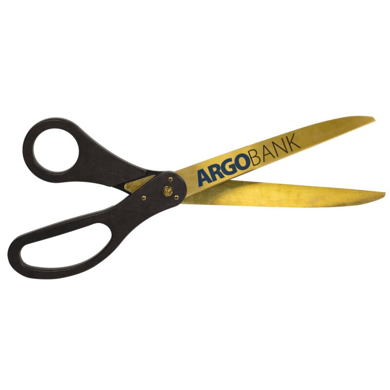 Custom 30" Large Scissors - Gold Blades - Direct Print