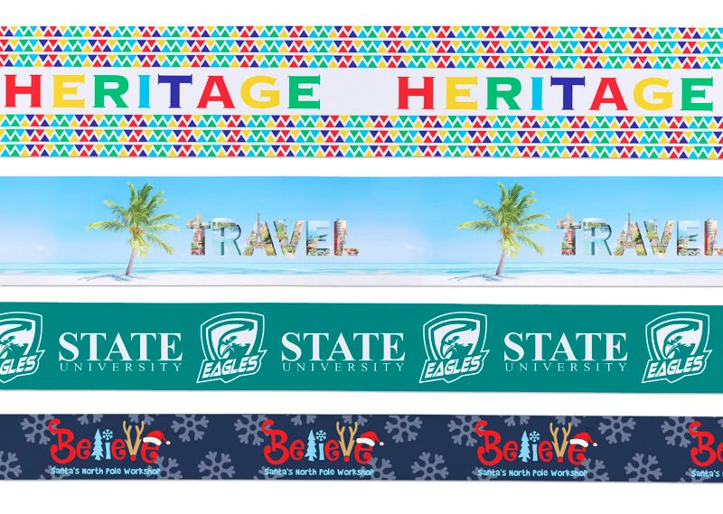 Custom 4" Badge Satin Ribbon - 100yd Roll - Sublimation