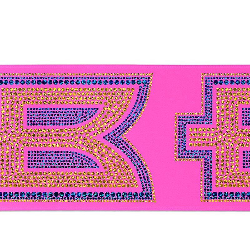 Custom 4" Badge Satin Ribbon - 25yd Roll - Sparkle - 3