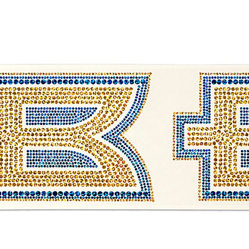 Custom 4" Badge Satin Ribbon - 25yd Roll - Sparkle - 4