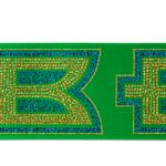 Custom 4" Badge Satin Ribbon - 25yd Roll - Sparkle - 6