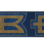 Custom 4" Badge Satin Ribbon - 25yd Roll - Sparkle - 9