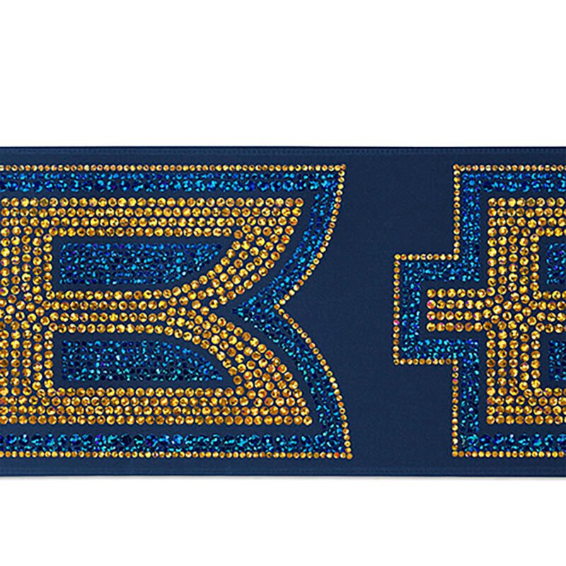 Custom 4" Badge Satin Ribbon - 25yd Roll - Sparkle - 9