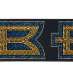 Custom 4" Badge Satin Ribbon - 50yd Roll - Sparkle