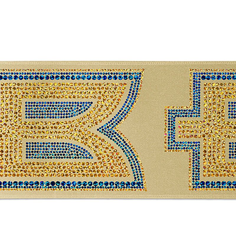 Custom 4" Badge Satin Ribbon - 50yd Roll - Sparkle - 5