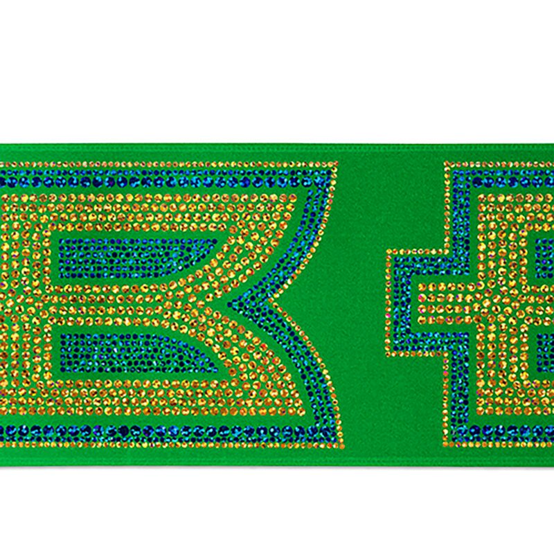 Custom 4" Badge Satin Ribbon - 50yd Roll - Sparkle - 6