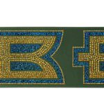 Custom 4" Badge Satin Ribbon - 50yd Roll - Sparkle - 7