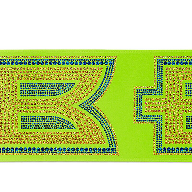 Custom 4" Badge Satin Ribbon - 50yd Roll - Sparkle - 8