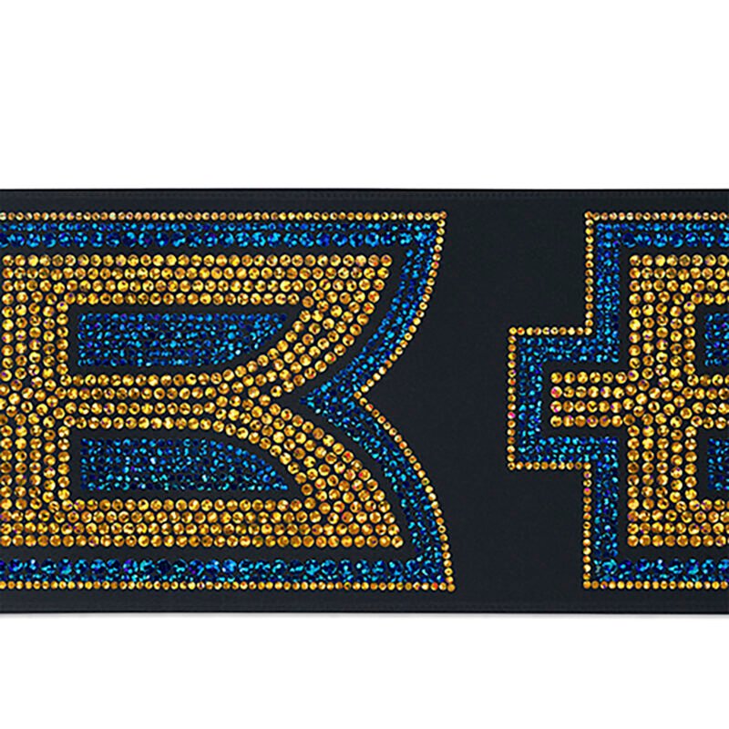 Custom 4" Badge Satin Ribbon - 50yd Roll - Sparkle