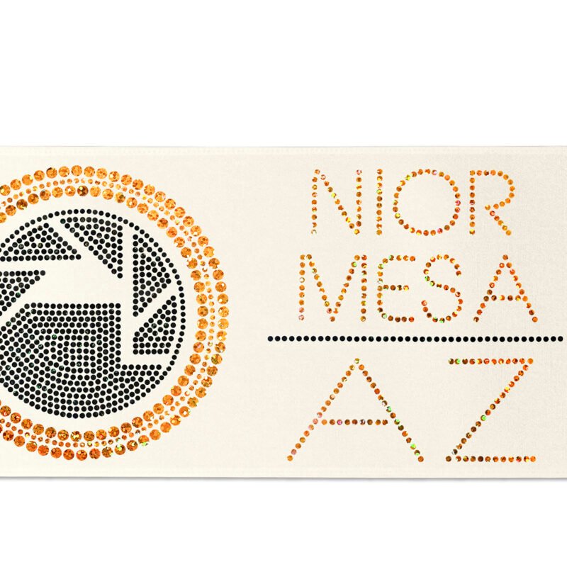 Custom 5" Badge Satin Ribbon - 50yd Roll - Sparkle - 4