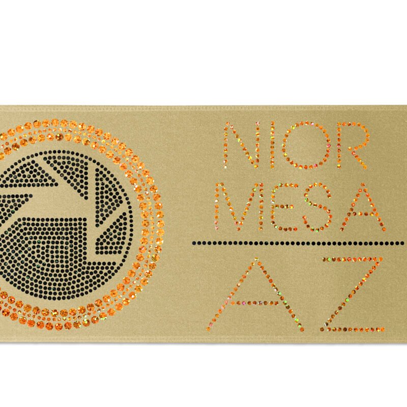 Custom 5" Badge Satin Ribbon - 50yd Roll - Sparkle - 5