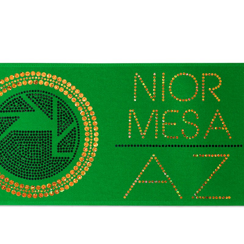 Custom 5" Badge Satin Ribbon - 50yd Roll - Sparkle - 6