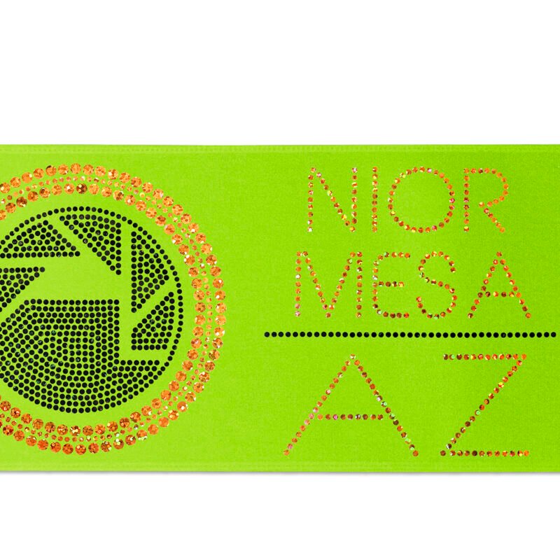 Custom 5" Badge Satin Ribbon - 50yd Roll - Sparkle - 8