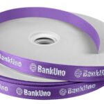 Custom 5/8" Badge Satin Ribbon - 50yd Roll - Foil Print - 8