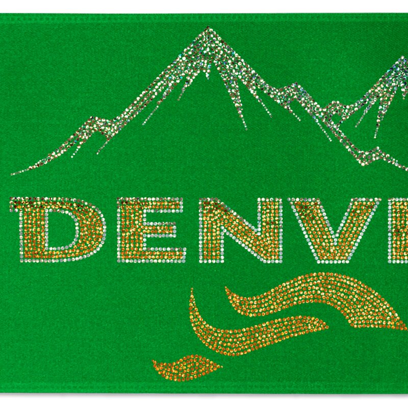 Custom 8" Badge Satin Ribbon - 100yd Roll - Sparkle - 5