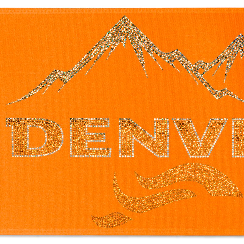 Custom 8" Badge Satin Ribbon - 100yd Roll - Sparkle - 9