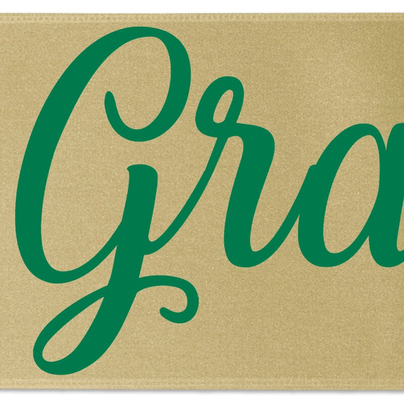 Custom 8" Badge Satin Ribbon - 25yd Roll - Brilliance - Matte Finish - 5