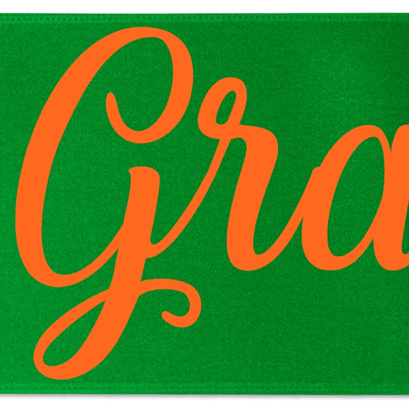 Custom 8" Badge Satin Ribbon - 25yd Roll - Brilliance - Matte Finish - 6