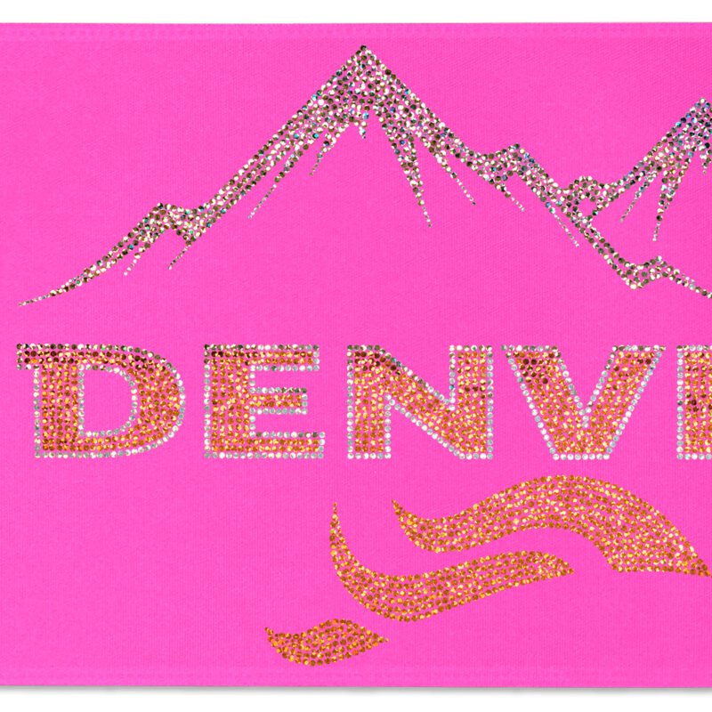 Custom 8" Badge Satin Ribbon - 25yd Roll - Sparkle - 3