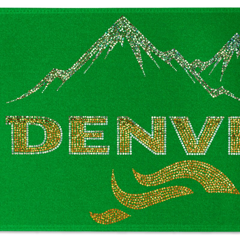 Custom 8" Badge Satin Ribbon - 25yd Roll - Sparkle - 6