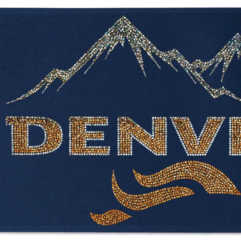 Custom 8" Badge Satin Ribbon - 25yd Roll - Sparkle - 9