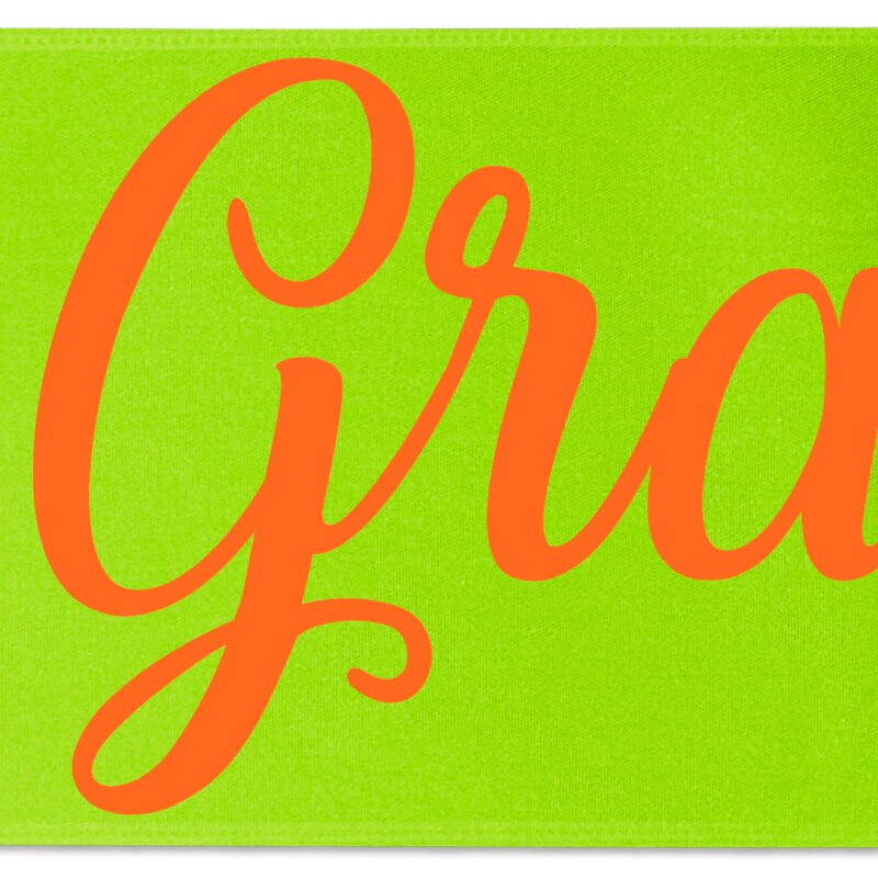 Custom 8" Badge Satin Ribbon - 50yd Roll - Brilliance - Matte Finish - 8