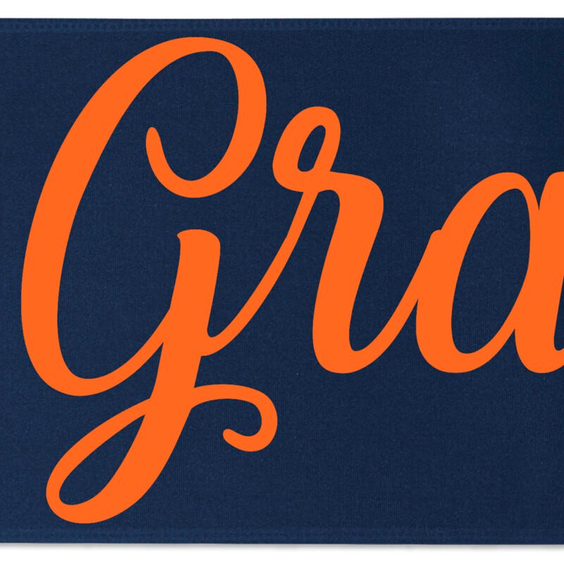 Custom 8" Badge Satin Ribbon - 50yd Roll - Brilliance - Matte Finish - 9