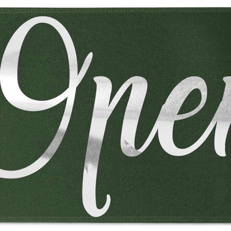 Custom 9" Badge Satin Ribbon - 50yd Roll - Brilliance - Matte Finish - 7