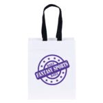 Custom Ash - Woven Handle White Eurototes - Flexo Ink Print