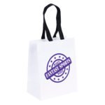 Custom Ash - Woven Handle White Eurototes - Flexo Ink Print - 2