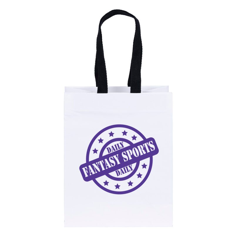 Custom Ash - Woven Handle White Eurototes - Flexo Ink Print