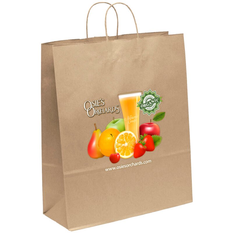 Custom Eco Stephanie - Kraft-Brown Shopper - ColorVista