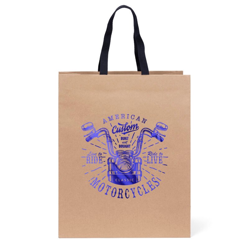 Custom Eco Teak - Woven Handle Eurototes - Foil Print