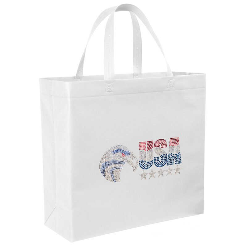 Custom Patriot™ - USA Made Non-Woven Tote - Sparkle - 3