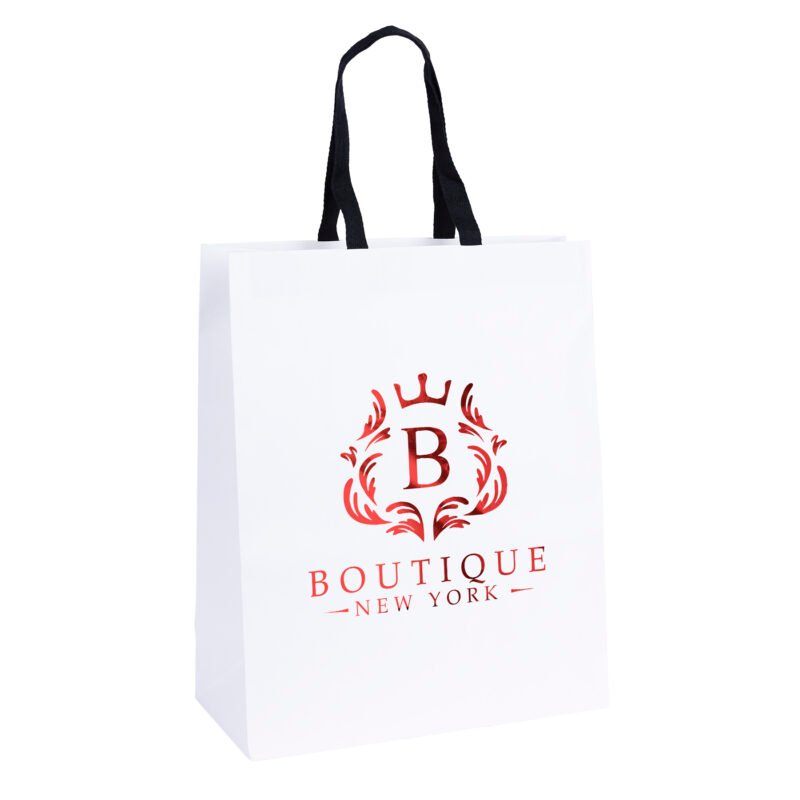 Custom Teak - Woven Handle White Eurototes - Foil Print - 2