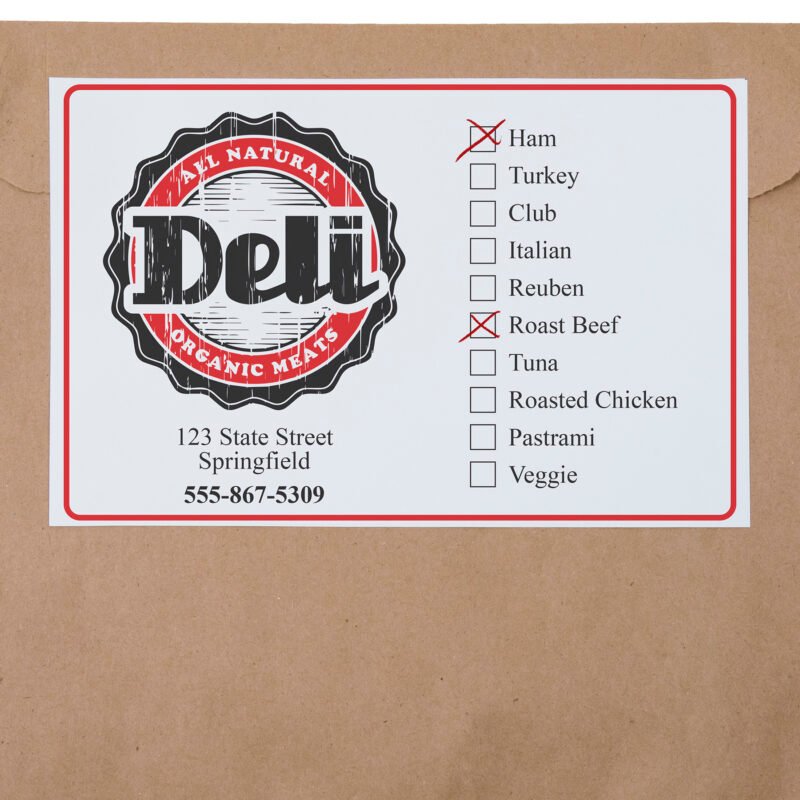 Custom Adhesive Label - Direct Print (8 1/2" x 5")
